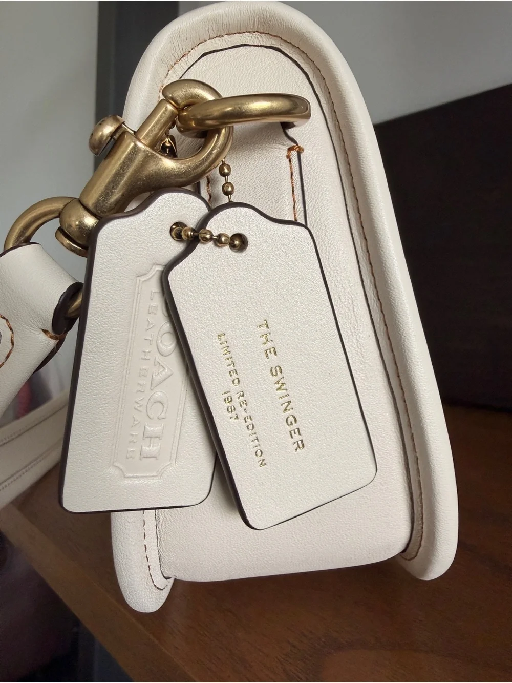 Coach Swinger Bag in Chalk and Brass - NWOT
